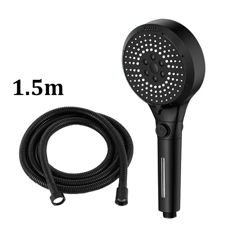 6 Modes Booster Shower Head Multifunctional Adjustable Filter Dechlorination Household Bathroom Large Water Volume Shower Set
