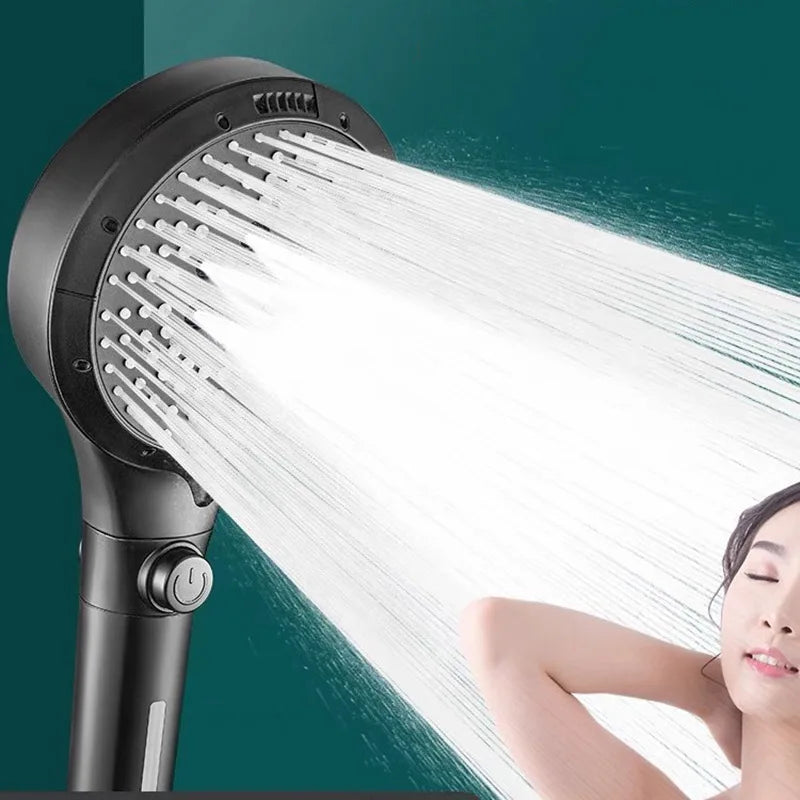 6 Modes Booster Shower Head Multifunctional Adjustable Filter Dechlorination Household Bathroom Large Water Volume Shower Set